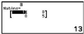 CASIO fx570CW - Exemples de calcul matriciel - 6
