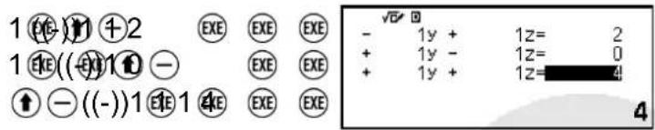 CASIO fx570CW - Équations linéaires simultanées - 4