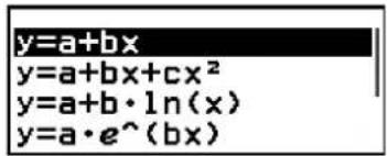 CASIO fx570CW - Calcul des valeurs estimées (données à deux variables uniquement) - 1