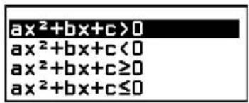 CASIO fx570CW - Procédure générale pour effectuer un calcul d'inégalité - 2