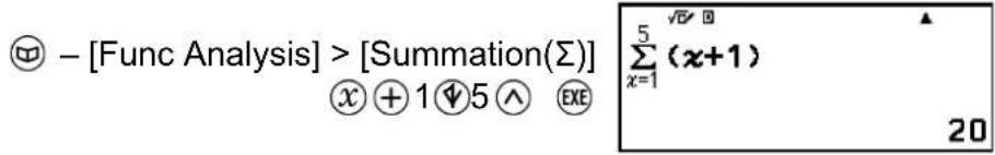 CASIO fx570CW - Exemple de calcul de Σ - 1