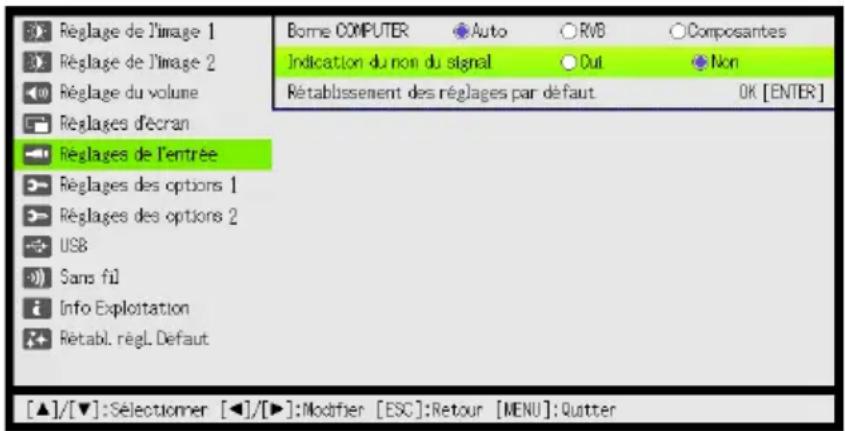 CASIO XJA230V - Pour régler le paramètre « Réglage de l'image 1 → Contraste » - 2