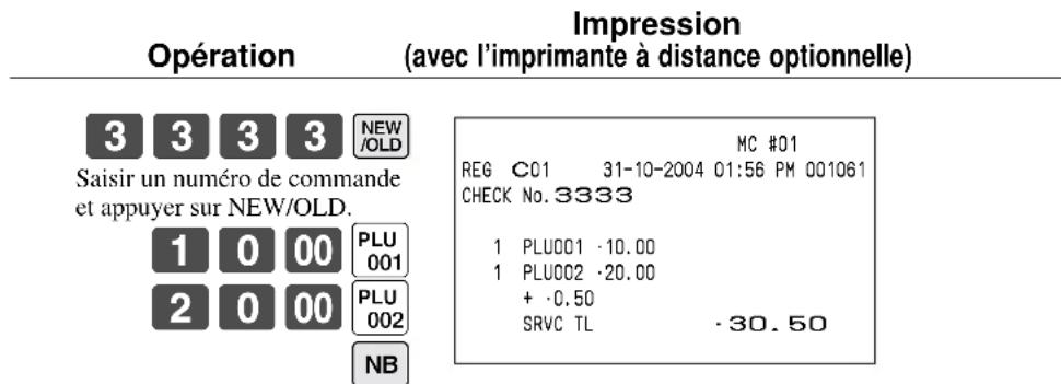 CASIO QT6100 - Exemple : Le numéro de commande n'apparaît pas sur la fenêtre - 1