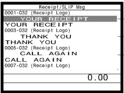 CASIO QT6100 - Programmation du message des reçus/bordereaux - 3