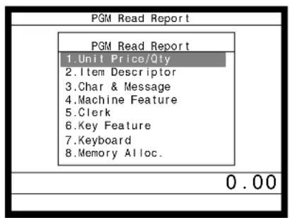 CASIO QT6100 - Arborescence du menu P6 (programmation du relevé sans remise à zéro) - 2
