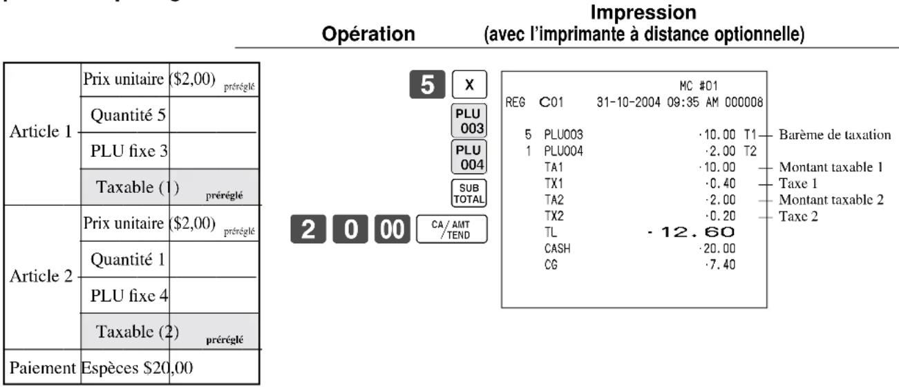 CASIO QT6100 - Type de taxe préréglée - 1
