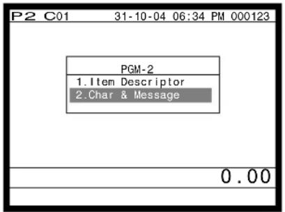 CASIO QT6100 - Programmation du message des reçus/bordereaux - 1