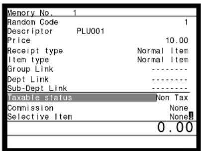 CASIO QT6100 - Programmation de la liaison rayons de PLU fixe/statut taxable/limite capacité - 4