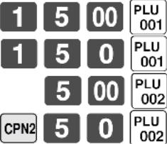 CASIO QT6100 - Enregistrement de coupons avec CPN2 (touche de coupon 2) - 1