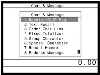 CASIO QT6100 - Programmation du message des reçus/bordereaux - 2