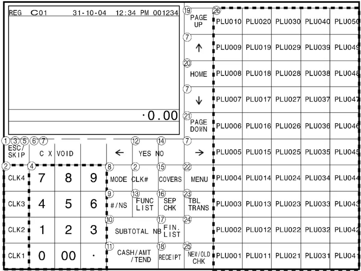 CASIO QT6100 - ⑥Numéro de table - 1