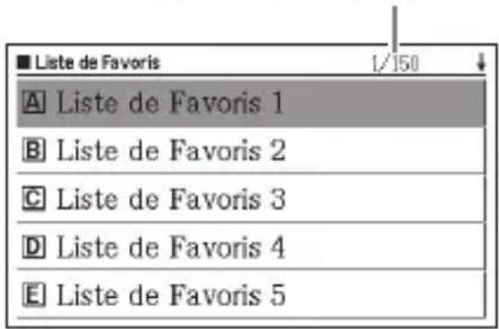 CASIO EWF300C - Utilisez ▲ et ▼ pour sélectionner “ Visualiser la Liste de Favoris ” puis appuyez sur ENTRÉE. - 1