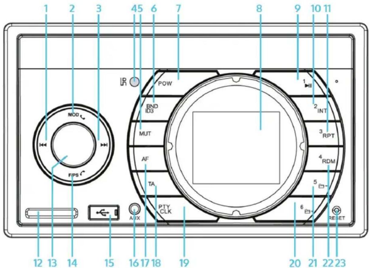 Auna MD210 BT - Bedienelemente - 1