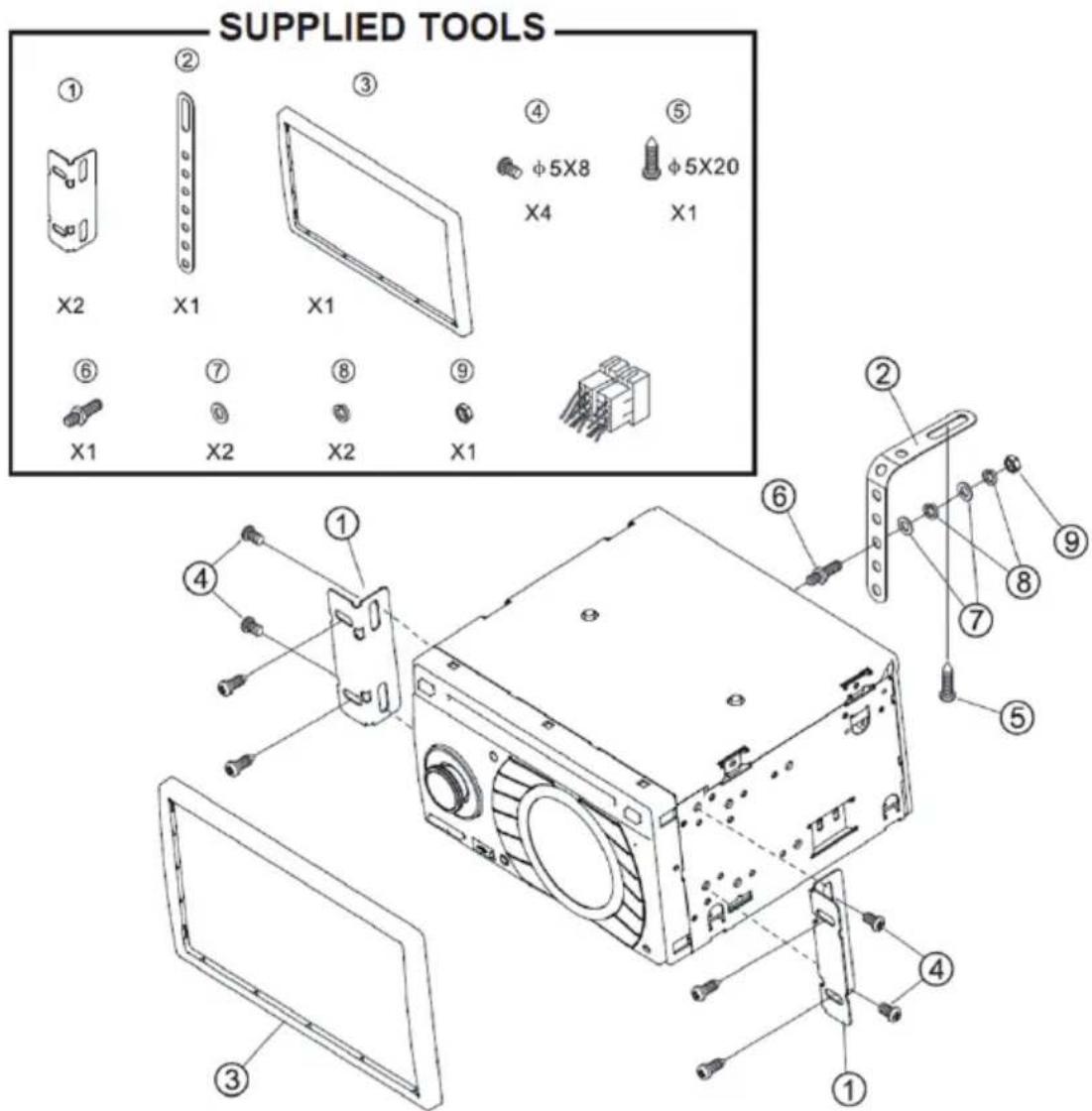 Auna MD210 BT - DIN FRONT/REAR-MOUNT - 1