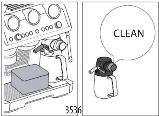 DELONGHI La Specialista Maestro EC9865M - Rengöring av Lattecrema System efter varje användning: - 1