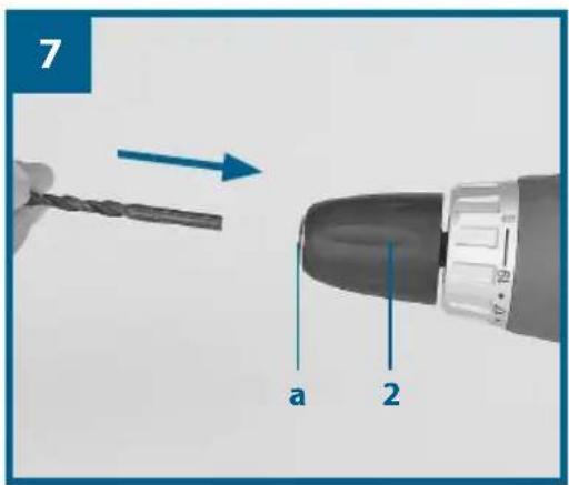 Workzone WZAS 1441 - Cambio dell'utensile (Fig. 7) - 2
