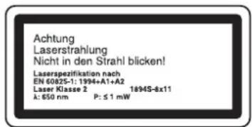 PARKSIDE ZKGS 2100 UG - Veiligheidsinstructies voor de laser - 2