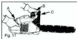 Hurricane PS 40 - TEST CHAIN BRAKE AS FOLLOWS (Fig. 11): - 3