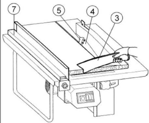 Technical diagram of a machine with numbered components, likely for assembly or maintenance instructions.