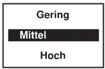 Gering Mittel Hoch