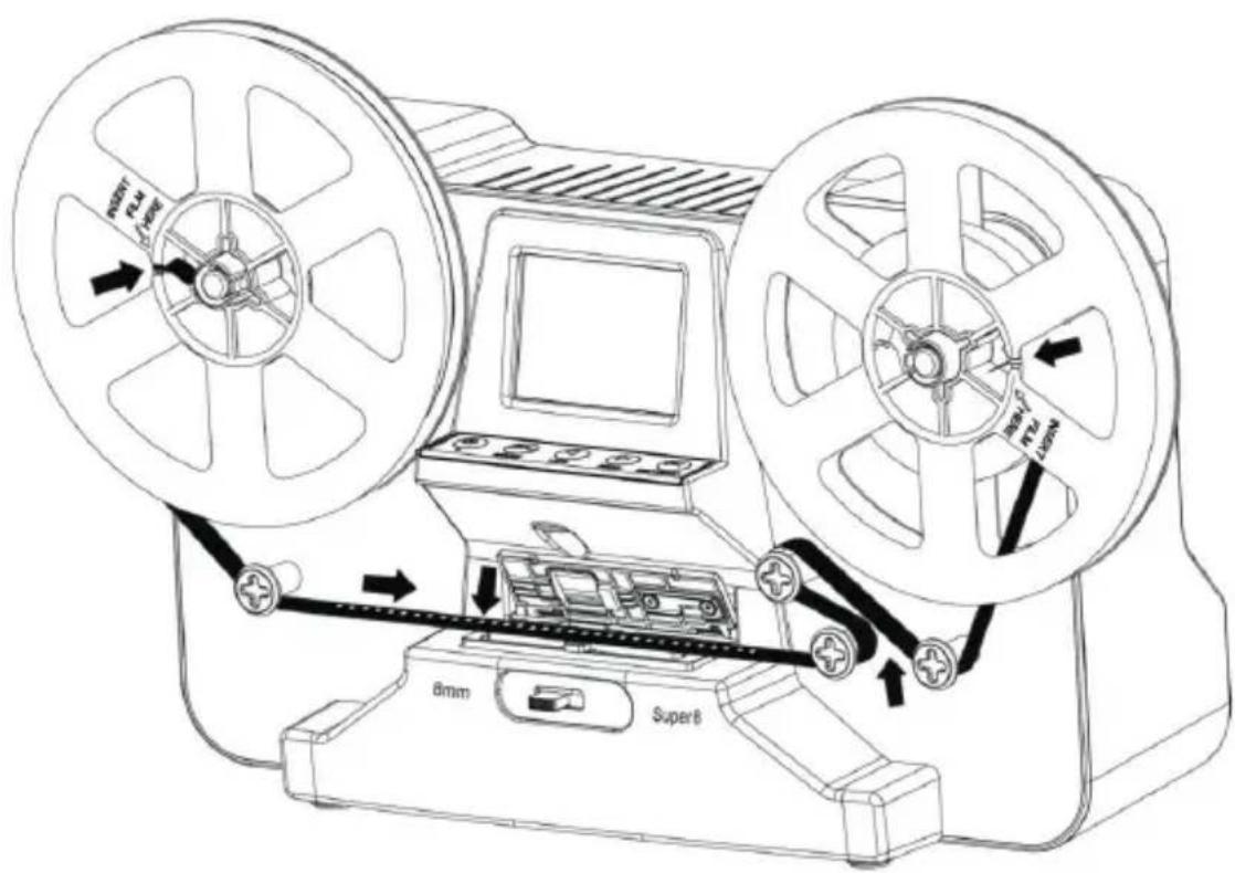 BRAUN NovoScan Super 8 Normal 8 - Monte los carretes y la película - 1