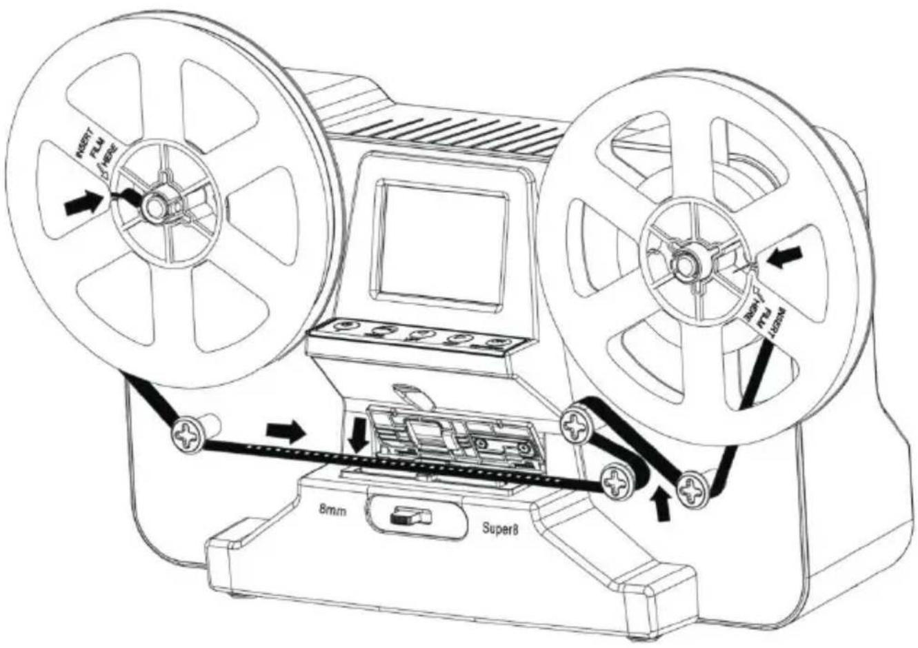 BRAUN NovoScan Super 8 Normal 8 - Mount the Reels and Film - 1