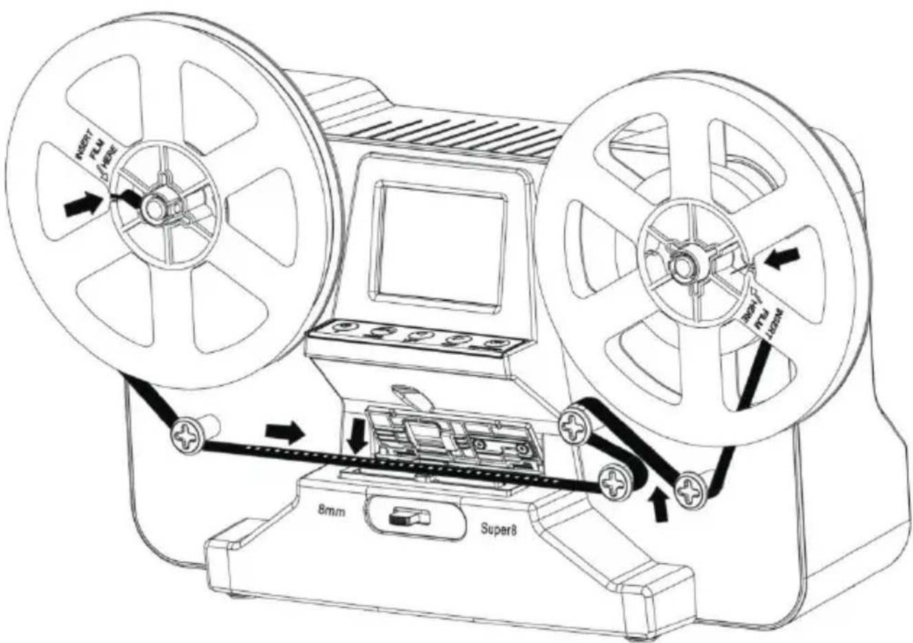 BRAUN NovoScan Super 8 Normal 8 - Montieren der Spulen und Filme - 1