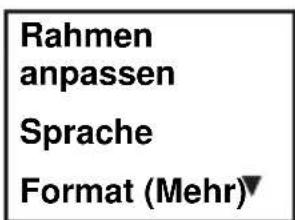Rahmen anpassen Sprache Format (Mehr)