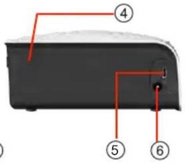 Diagram of a device component with numbered parts labeled 4, 5, and 6