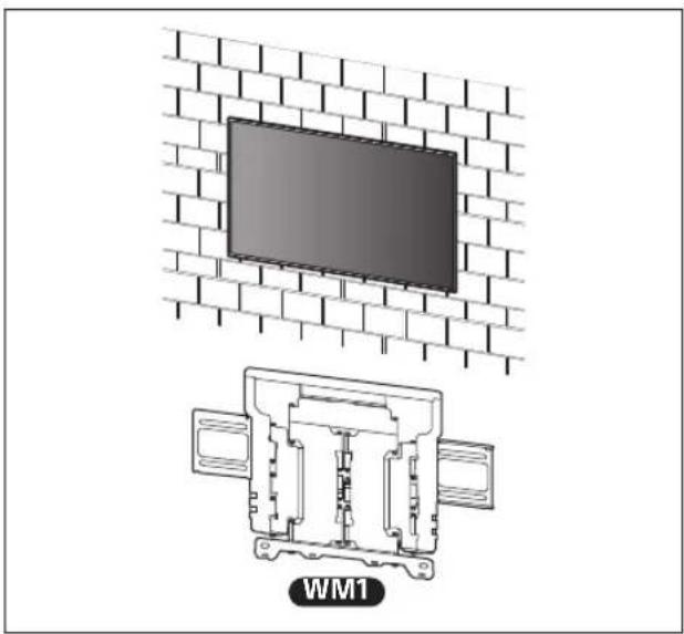 SONY XR77A80L - B Fixation du support de fixation murale à du béton plein ou à un bloc de béton - 1