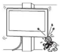 SONY XR77A80L - Jangan memasang Braket Penyangga Dinding pada permukaan dinding yang akan membuat sudut atau pinggiran TV menonjol keluar dari permukaan dinding. - 1