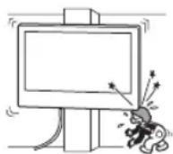 SONY XR77A80L - Nu instalați dispozitivul de montare pe perete pe suprafețe ale peretelui unde colțurile sau părțile laterale ale televizorului ies în afară față de suprafața peretelui. - 1