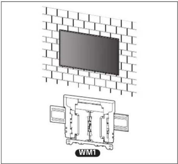 SONY XR77A80L - B Instalación del soporte de pared en una pared de hormigón en masa o bloque de hormigón - 1