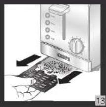 Diagram showing a hand pressing down on a device labeled 'DUT3' with arrows indicating process flow or movement.