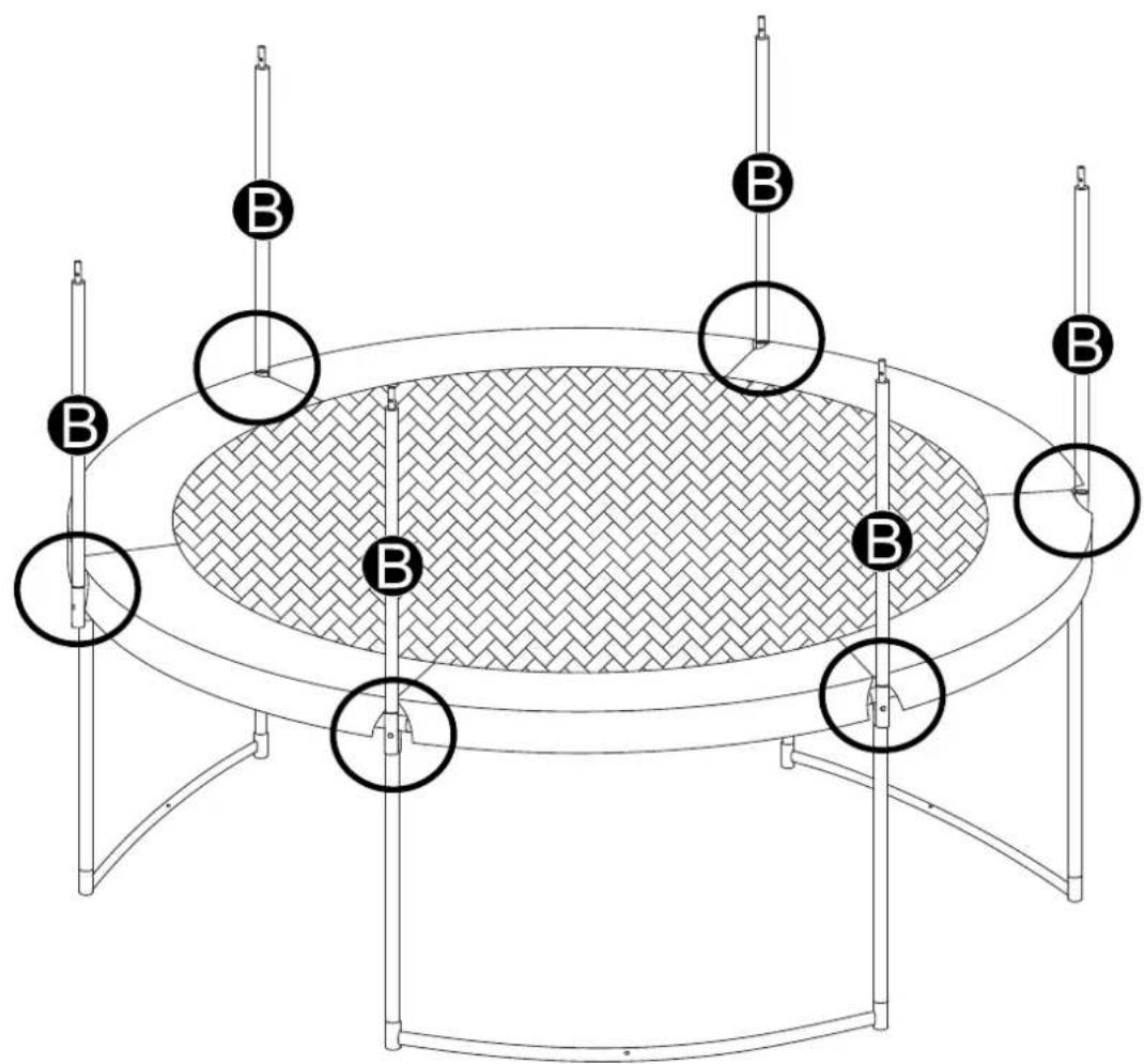 Technical diagram showing a mechanical assembly with numbered components, likely for installation or repair instructions.