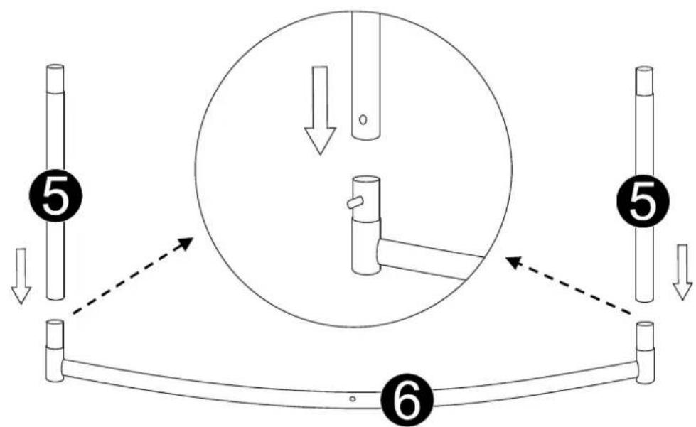 Diagram illustrating a mechanical or electrical setup with numbered components and directional arrows, likely for system or measurement purposes.