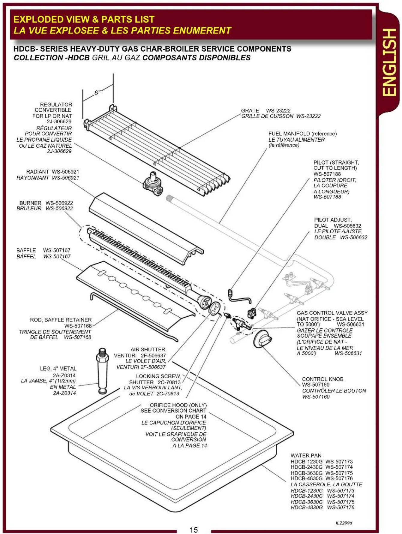 Wells HDCB1230G - GRAPHIQUE DE CONVERSION - LE CAPUCHON D'ORIFICE - 1