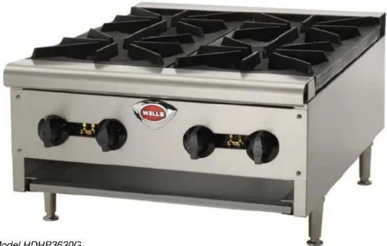 Wells HDHP2430G - HEAVY DUTY GAS HOTPLATE - 1