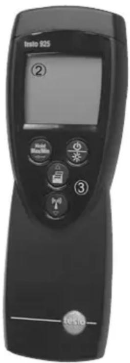 Testo 925 - Display and control elements - 1