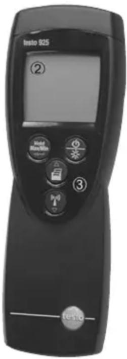 Testo 925 - Eléments d'affichage et de commande - 1