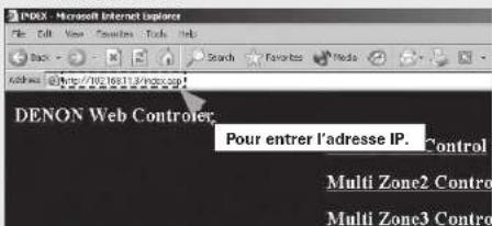 DENON AVPA1HDCI(A) - Fonctionnement de l'AVP-A1HDCI à l'aide d'un navigateur (contrôle Internet) - 2