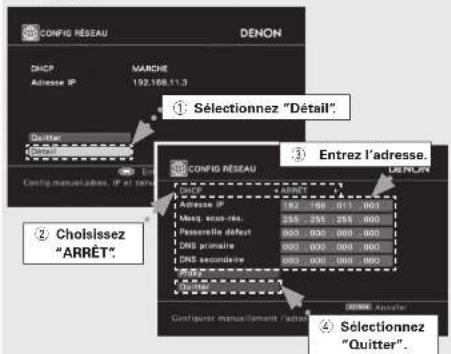 DENON AVPA1HDCI(A) - Connectez le câble LAN (page 21). - 1
