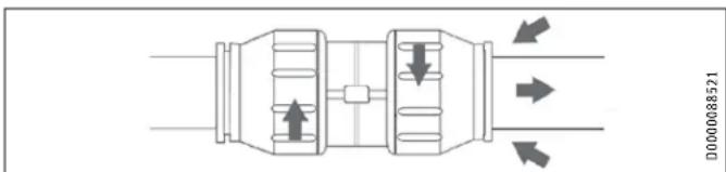 STIEBEL ELTRON WPL 15 A2W Premium - Débranchement du raccordement par manchon rapide - 1