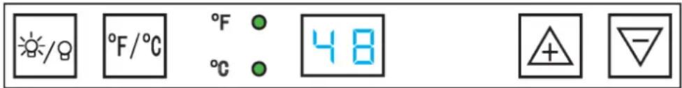 Avanti WCB52T3S - Setting the temperature control - 1