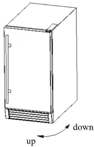 Avanti RIM49U3SIS - Leveling the ice maker - 1