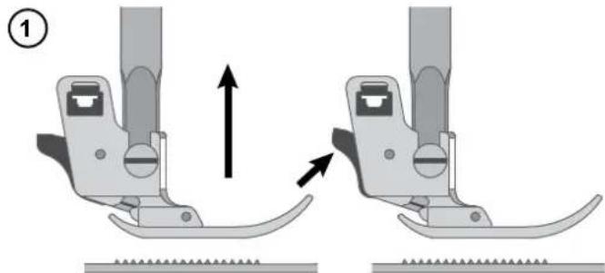 SINGER C7290Q - Changer le pied-de-biche - 1