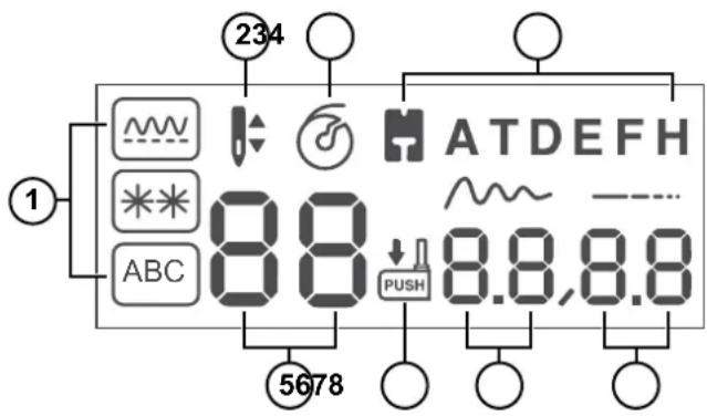 SINGER C7290Q - Display in Sewing Mode - 1
