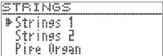 CASIO Celviano GP300 - Sur l'écran d'accueil (page FR-8), utilisez les touches directionnelles √ et ∧ pour sélectionner le nom de sonorité souhaité. - 1
