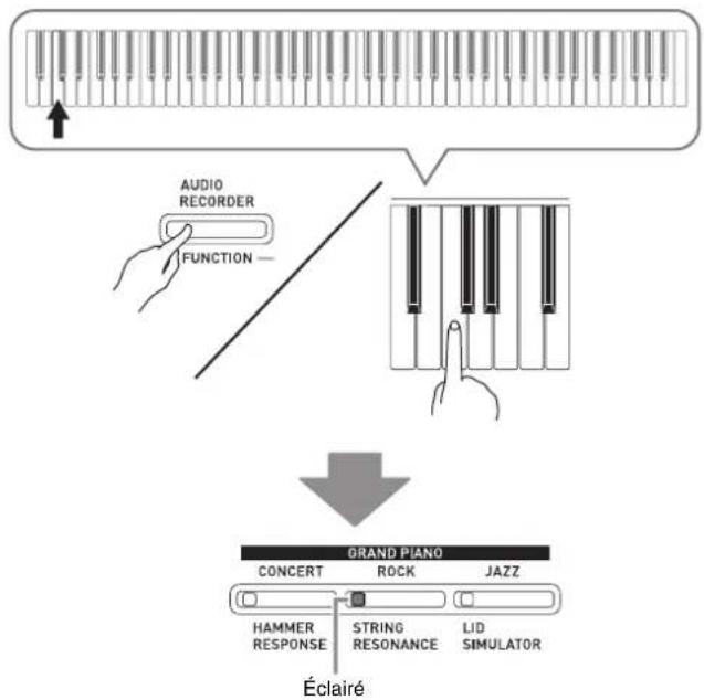 CASIO Privia PXA800BN - Tout en tenant le bouton FUNCTION sont enfoncé, appuyez sur la touche de chargement sur le clavier. - 1