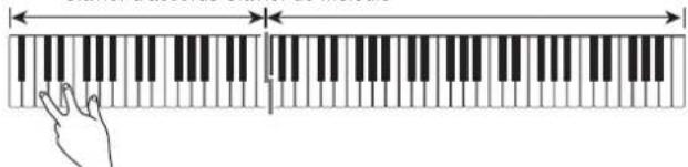 CASIO Celviano AP6BP - Jouez l'accord souhaité sur le clavier d'accords (touches gauches du clavier). - 1